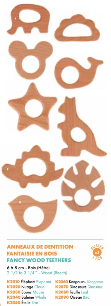 Anneaux de dentition et attaches tetines