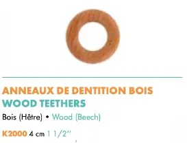 Anneaux de dentition et attaches tetines