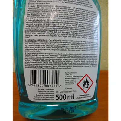 Car windscreen washing fluid