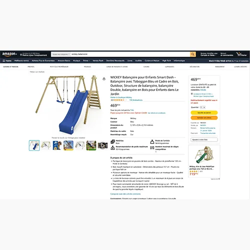 Playground with slide and swing