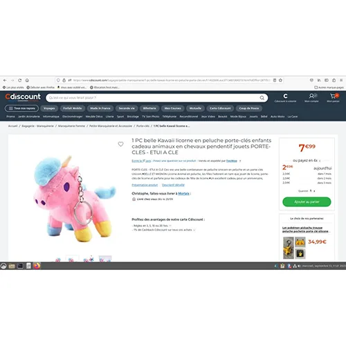 Soft toy with keyring