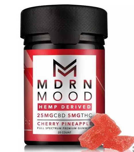 Mdrn mood 25mg cbd 5mg thc cherry pineapple
