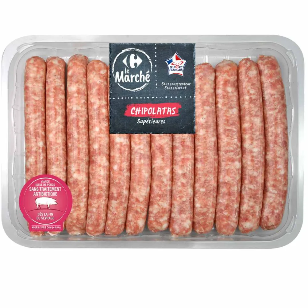 Gamme de saucisserie (chipolatas , merguez et farce)