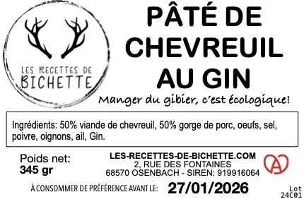 Pâté de chevreuil