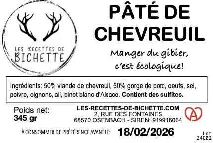 Pâté de chevreuil