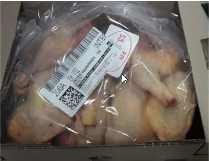 Cuisse de poulet jaune avec portion de dos