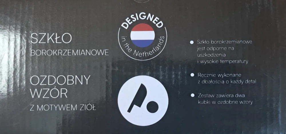 Komplet 2 kubków termicznych z wzorem ziół z serii PETER marki ALLESKEN