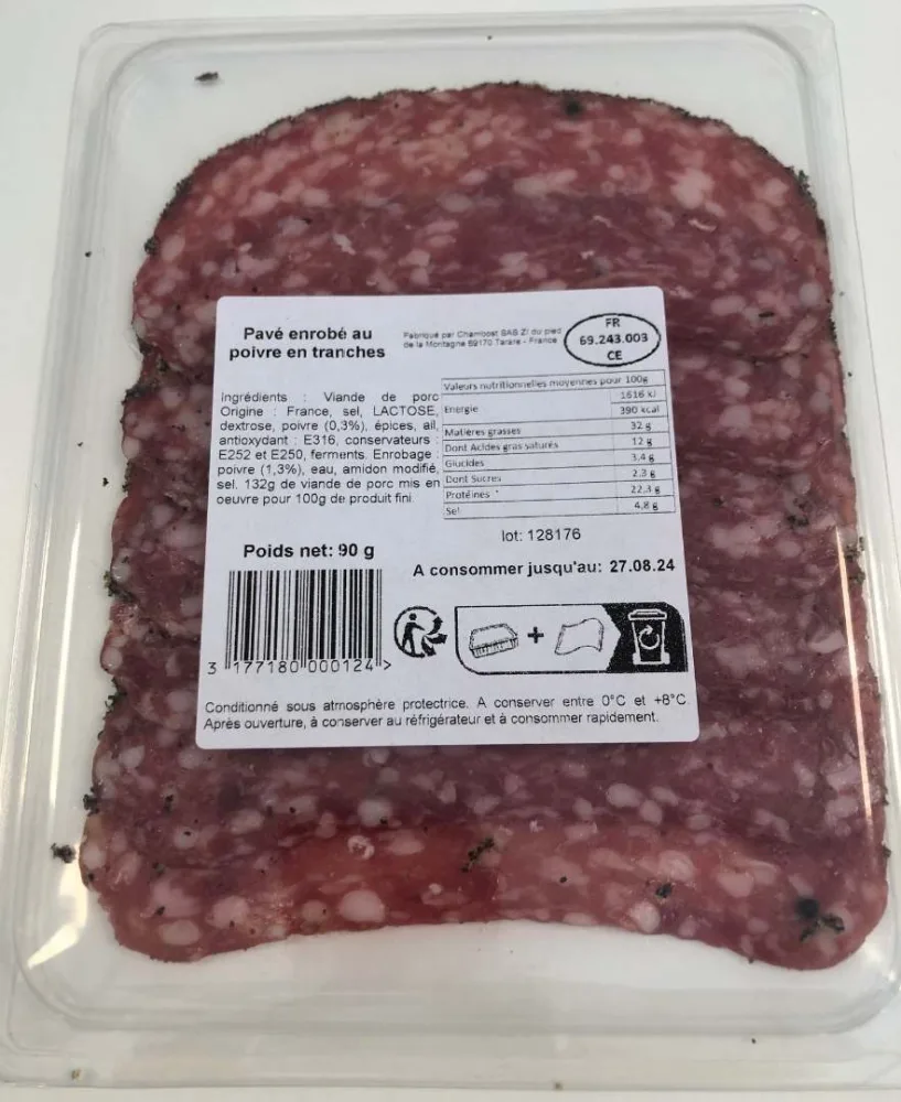 Pavé du beaujolais au poivre vpf 90g