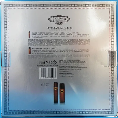 Eau de toilette and after shave set
