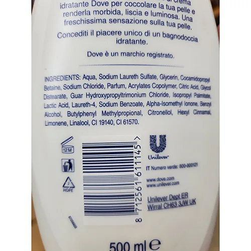 Bath and shower cream
