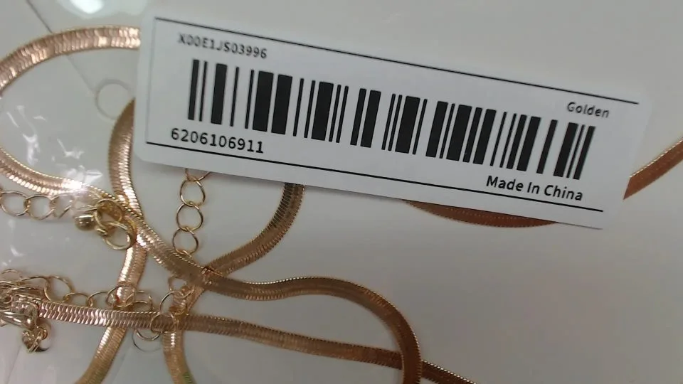 Ensemble de 2 pièces collier en forme de y doré style punk simple bijoux en cuivre collier de carnaval de boîte de nuit