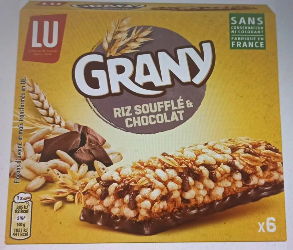 Lu grany riz soufflé et chocolat