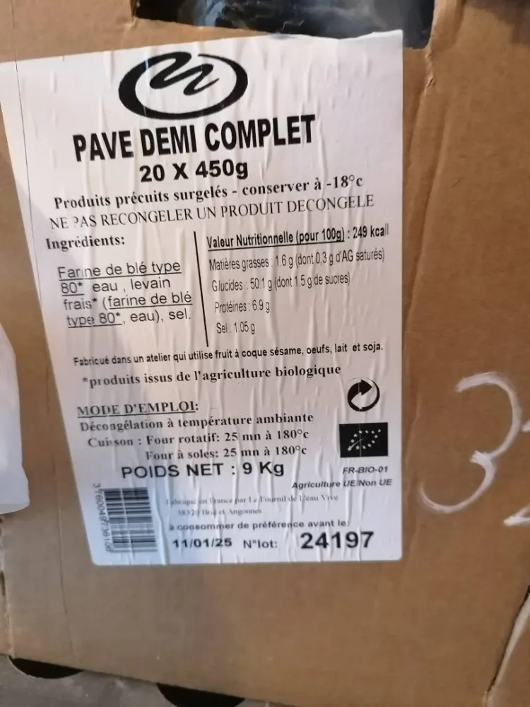 Pain demi complet 450 g