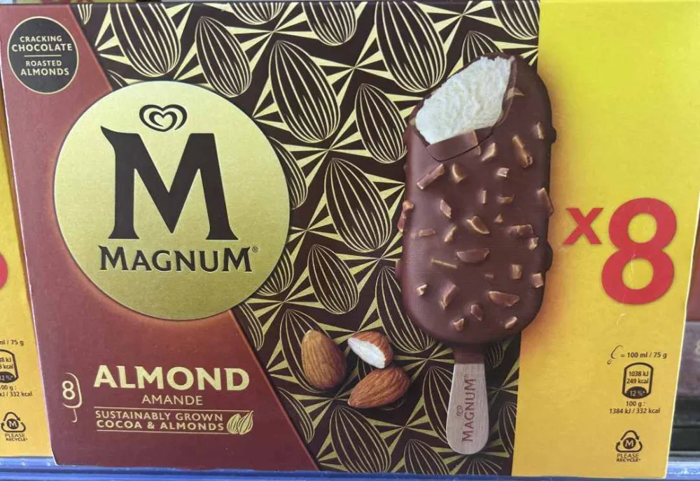 Cremes glacees magnum plusieurs references
