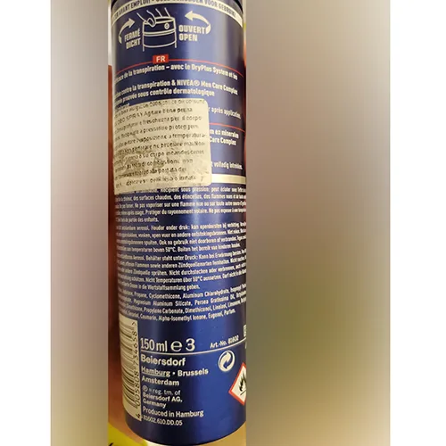 Deodorant spray