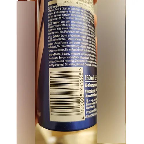 Deodorant spray
