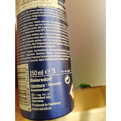 Deodorant spray