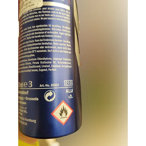 Deodorant spray