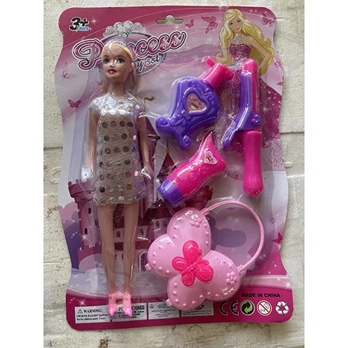 Plastic doll with accessories