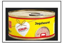 Frankenkrone Bauernpreßsack in der Dose 125 Gramm Jagdwurst in der Dose 125 Gramm Schinkenwurst in der Dose 125 Gramm
