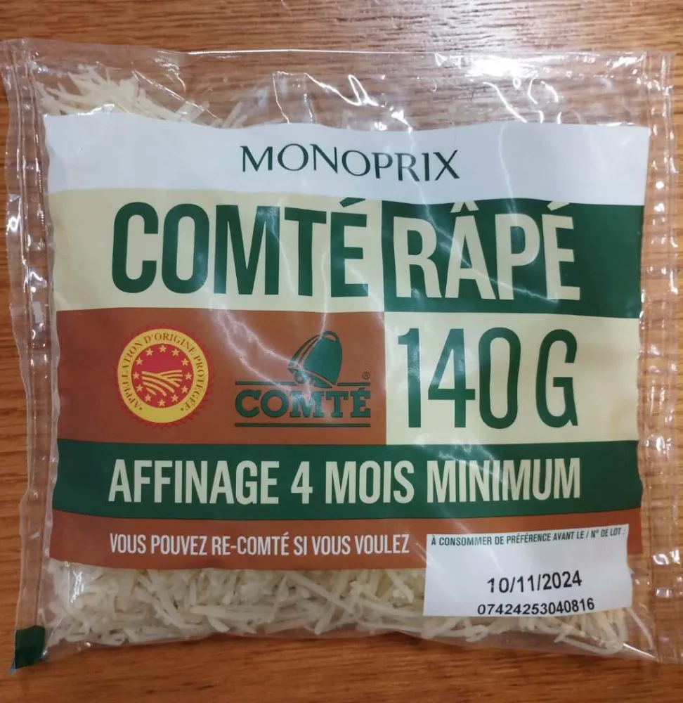 Comté râpé 140g monoprix