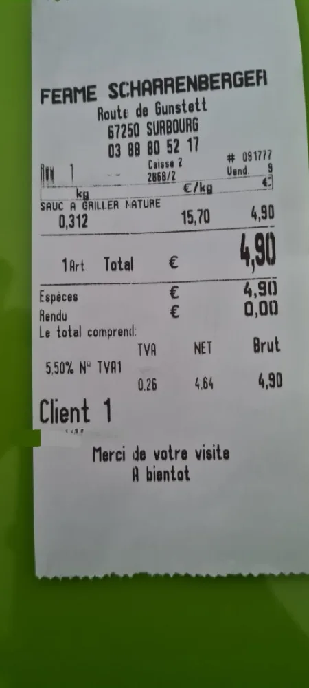 Sauc a griller nature