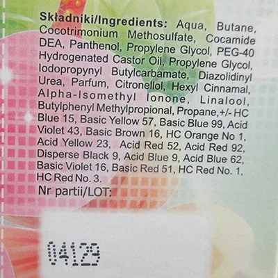 Hair colouring mousse