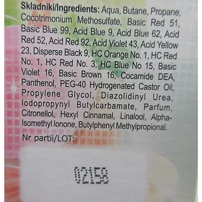 Hair colouring mousse