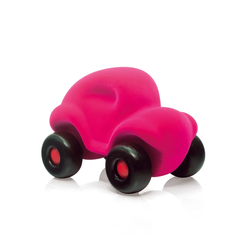 Rubbabu : mascot car turquoise/bus educatif a formes turquoise -rose/voiture orange/ voiture rubbabu rose/mascot car rose