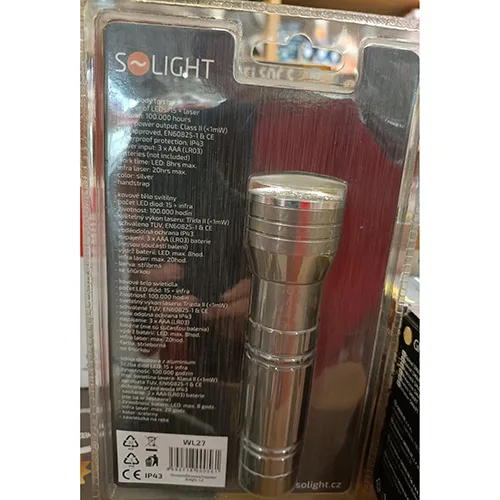 LED torch with laser
