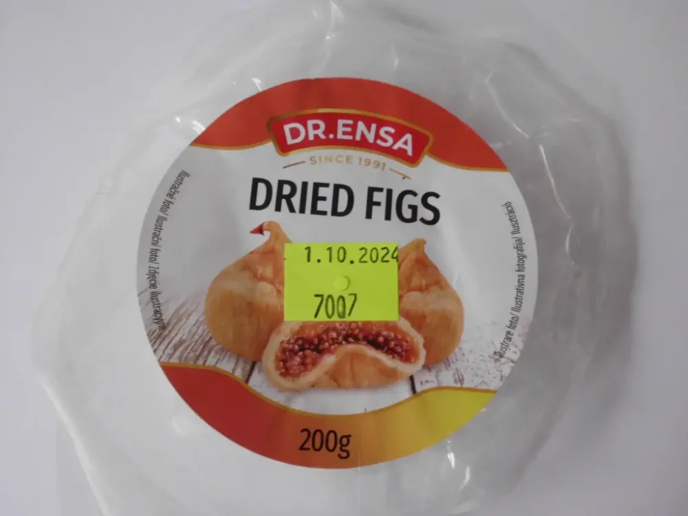 Nevyhovujúci výrobok figy sušené á 200g, šarža 090021823-11-100