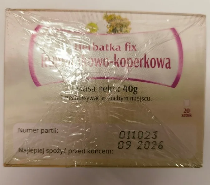Ostrzeżenie publiczne dotyczące żywności: Alkaloidy pirolizydynowe w określonej partii herbatki rumiankowo-koperkowej