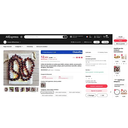 Teething necklace