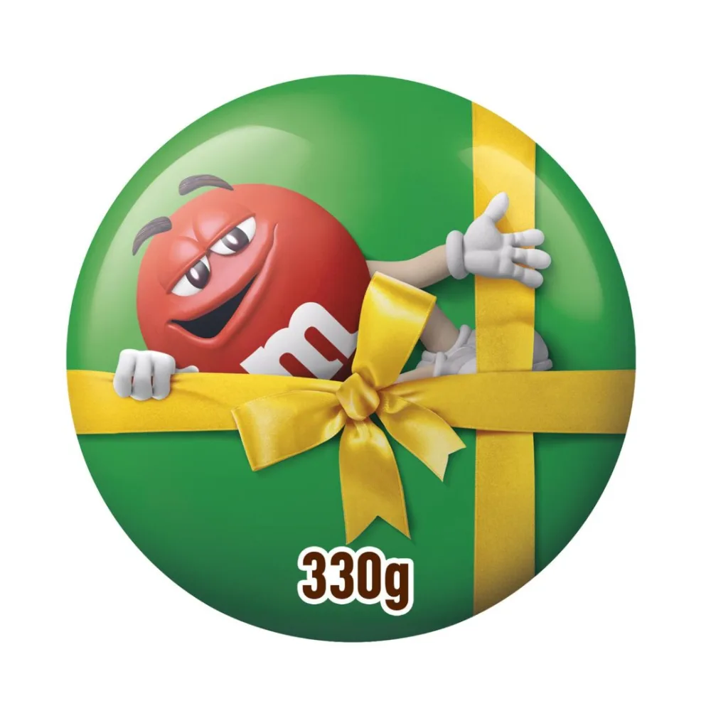 Boite métallique m&ms cacahuète 330grs noël