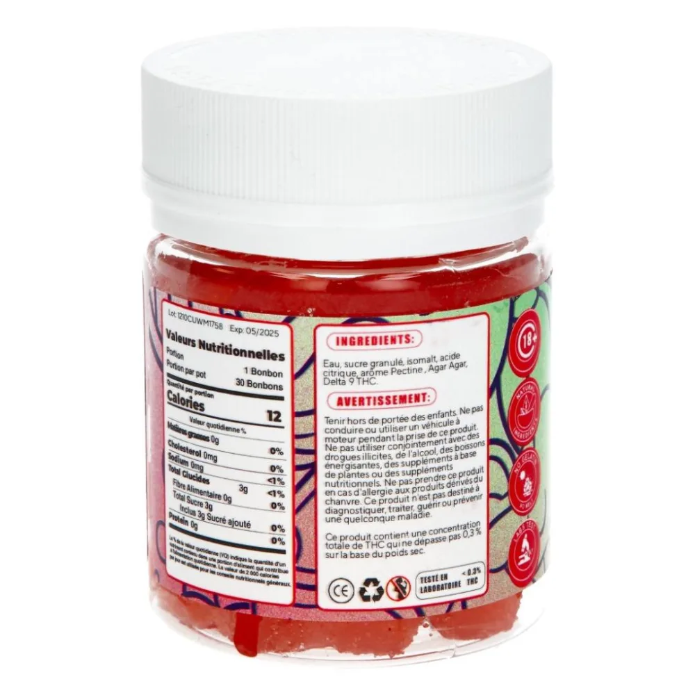 Bonbons veed 300mg thc - vegan cannabis gummies - water melon