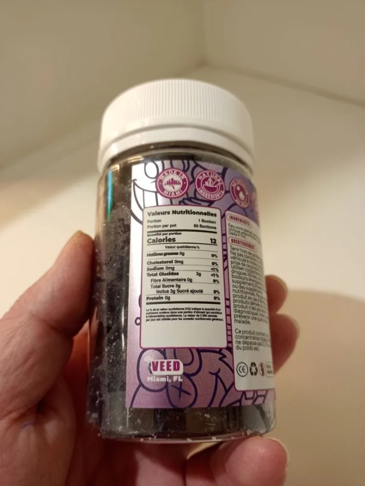 Vegan cannabis gummies grape soda