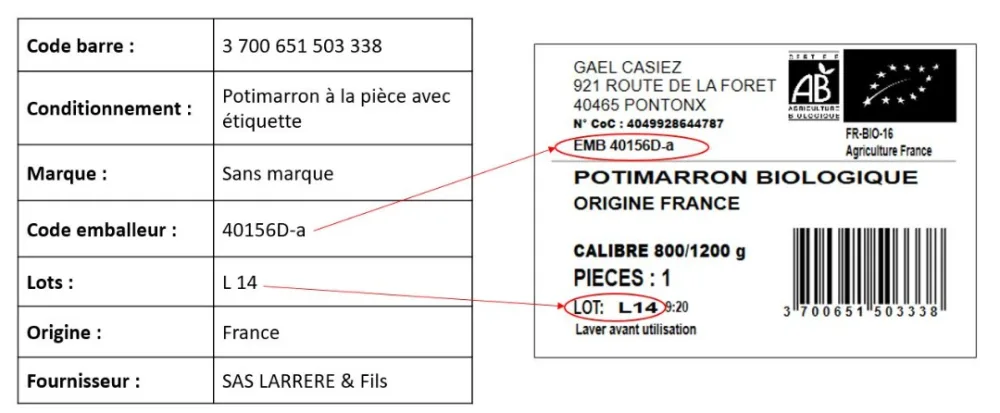 Potimarron biologique calibre 800/1200 gr origine france