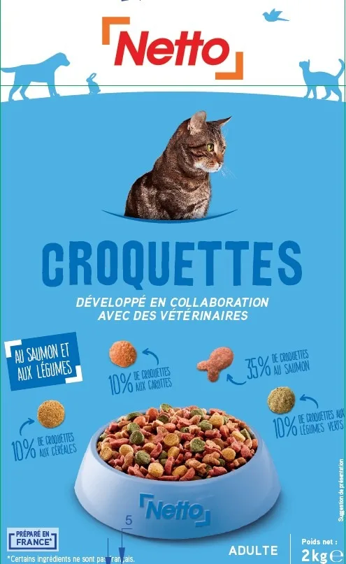 Croquettes pour chat saumon et legumes