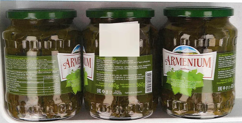 Weinblätter, eingelegt 680 g, marki: Armenium