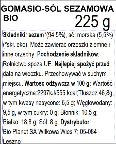 Bio Gomasio Original 225G