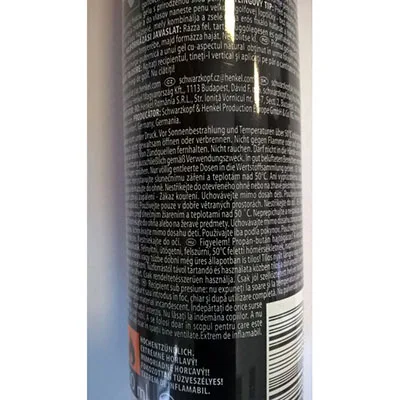 Hair gel foam