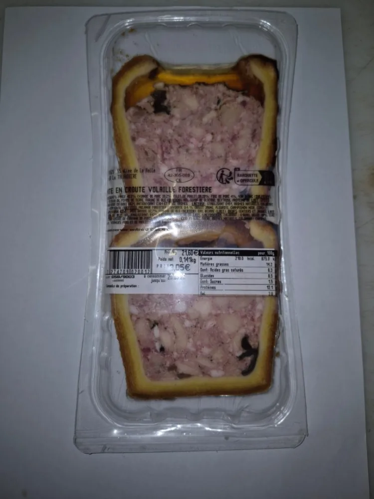 Pate croute de volaille forestier