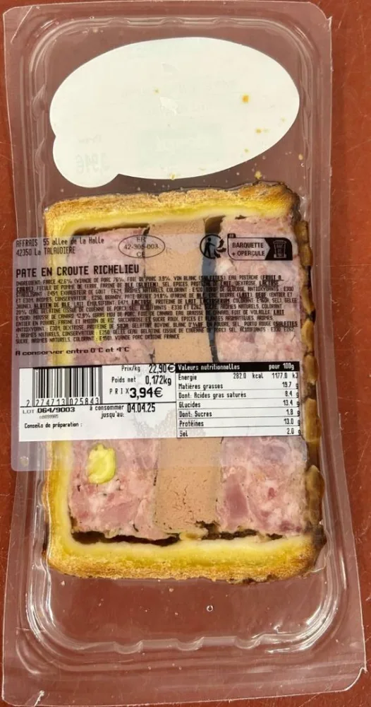 Pate croute richelieu