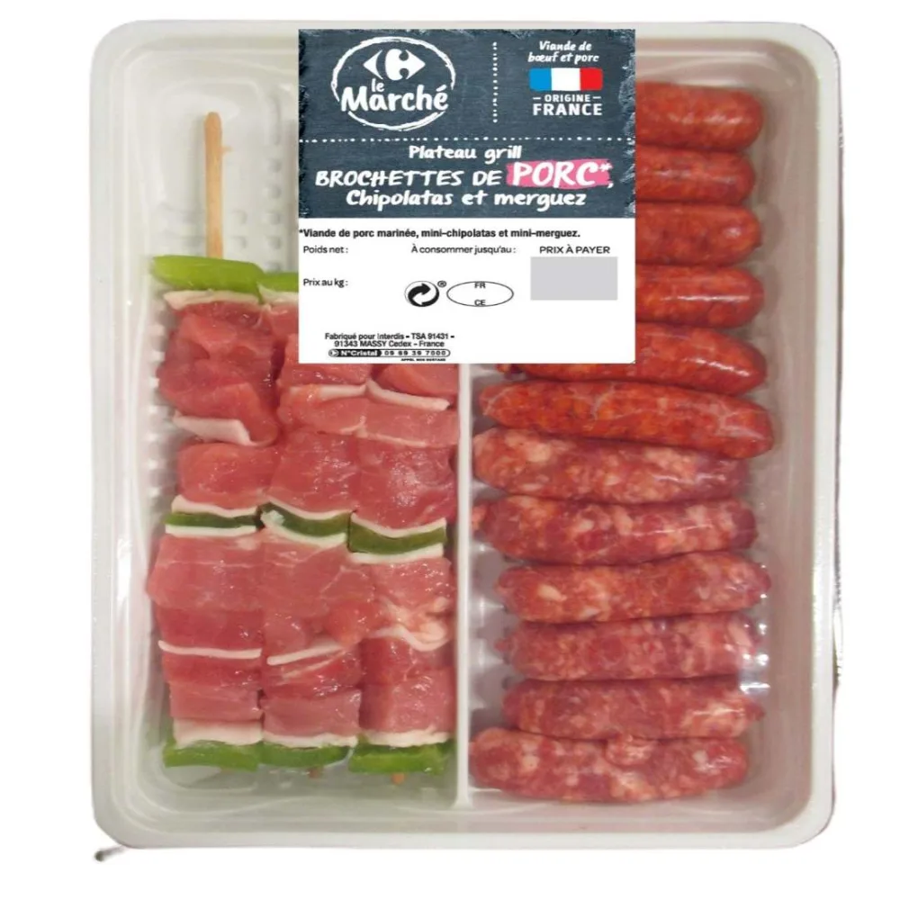 Merguez et plateaux grill
