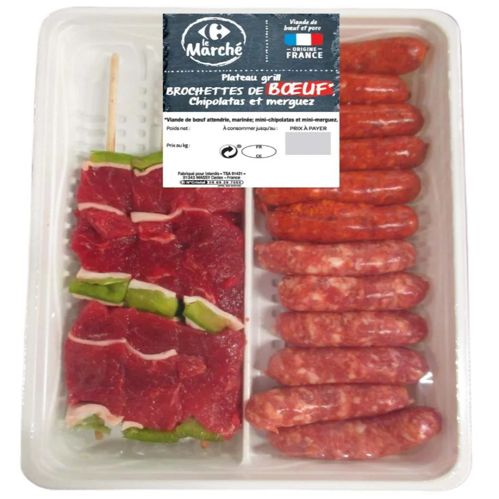 Merguez et plateaux grill
