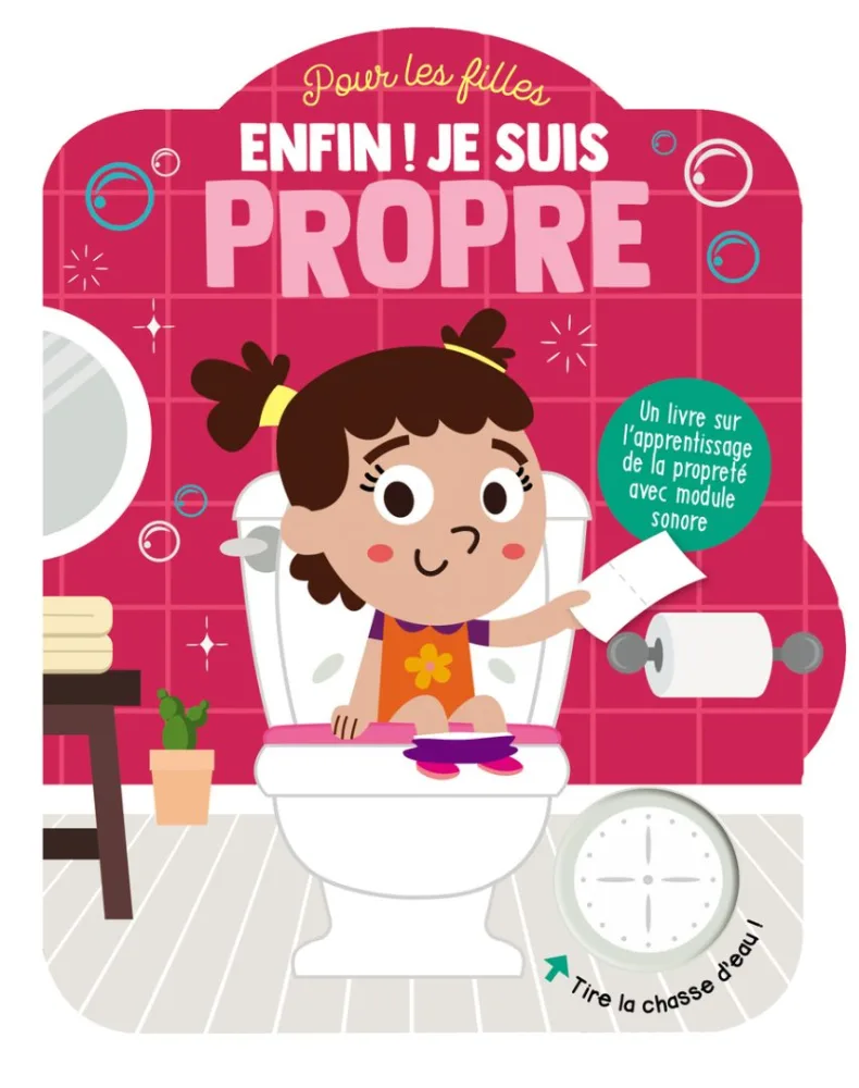 2 livres pour enfant portant le titre enfin, je suis propre pour les garçons / pour les filles