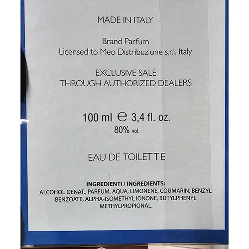 Eau de toilette
