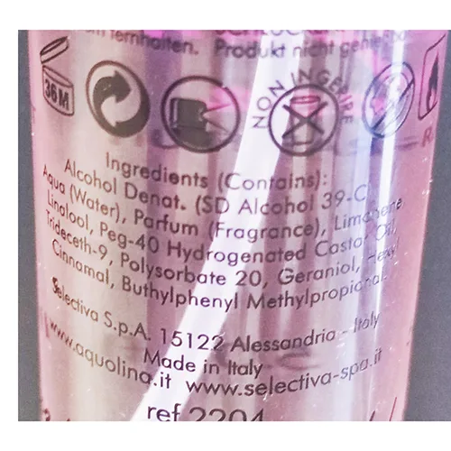 Scented body water