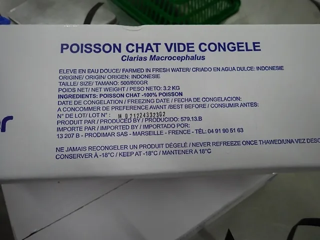 Poisson chat vide congele