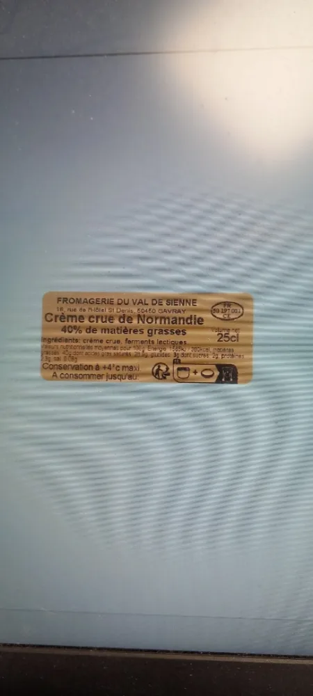 Creme crue 40%mg